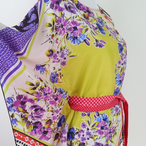 Cabi Size S Silk Butterfly Flower Tie Waist Kimono Top Novelty Print - Picture 8 of 10